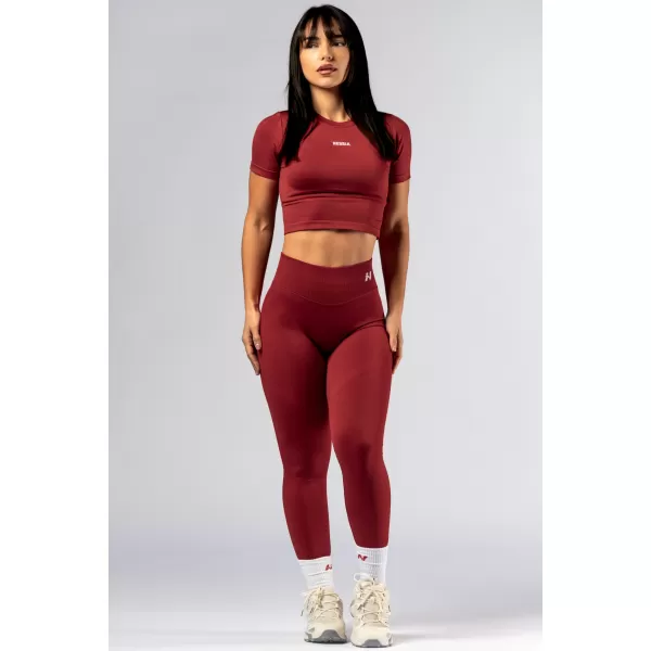  Nahtloses Crop-Top mit kurzen Ärmeln POWER 891 RED Nebbia 