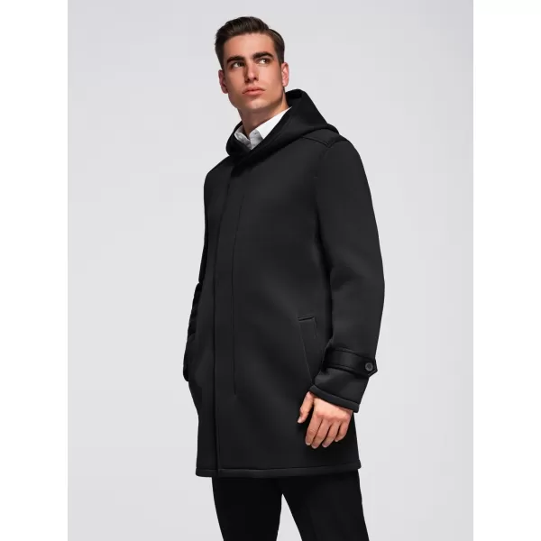  Herrenmantel OMBRE OM-COLC-0144 SCHWARZ 