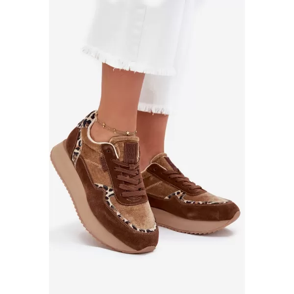  Damen-Sneaker BIG STAR OO274A313 BRAUN/BEIGE Big Star Shoes 