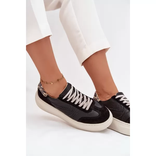  Damen-Sneaker ZAZOO N1263 BEIGE/SCHWARZ 