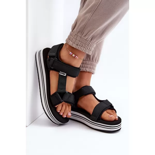  Damensandalen LEE COOPER LCW-24-05-2753L SCHWARZ/WEIß 
