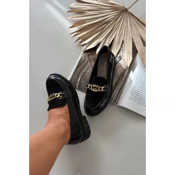 Damenmokassins D&A HY52-540 SCHWARZ 