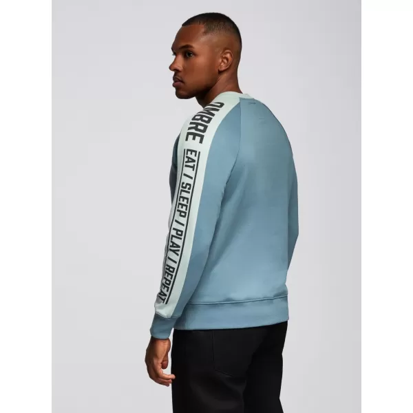  Herren-Sweatshirt OMBRE OM-SSNZ-0200 GEBLEICHTES TÜRKIS 