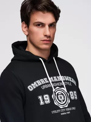 Herren-Sweatshirt OMBRE B1714 SCHWARZ