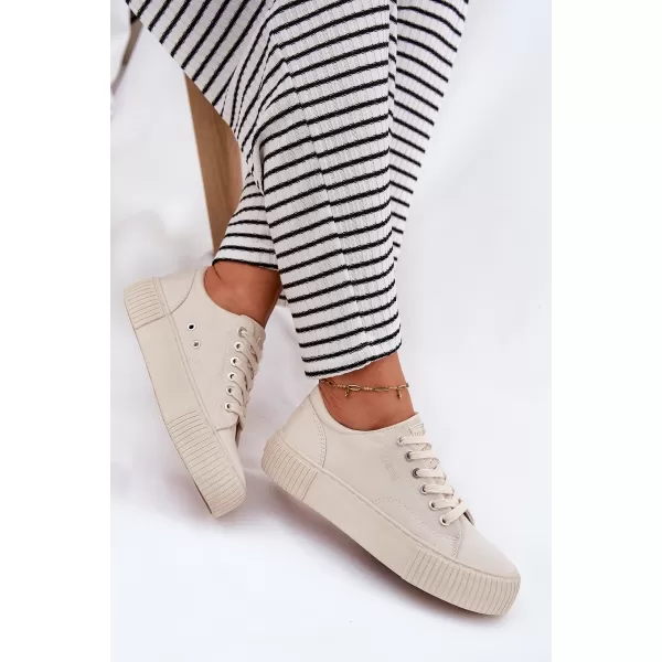  Damen-Sneaker BIG STAR RR274407 BEIGE Big Star Shoes 