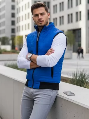 Herrenweste DSTREET TX4017 BLAU
