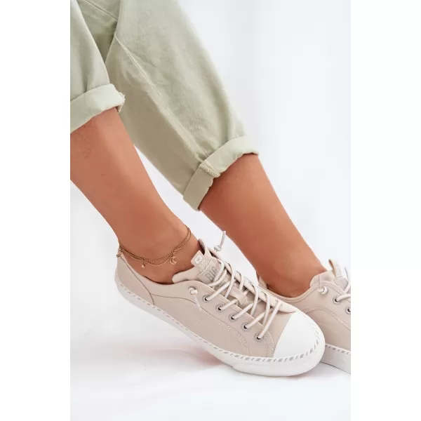  Damen-Sneaker BIG STAR TT274387 BEIGE Big Star Shoes 