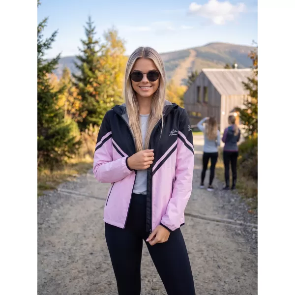  Premium-Softshelljacke für Damen ALTISPORT VOJ/ALW101JACK01 ROSA-SCHWARZ 