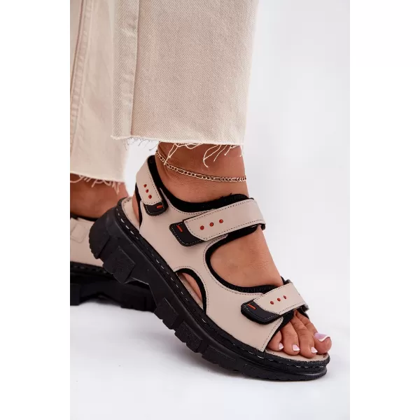  Damensandalen ARTIKER 56C0471 BEIGE/SCHWARZ 