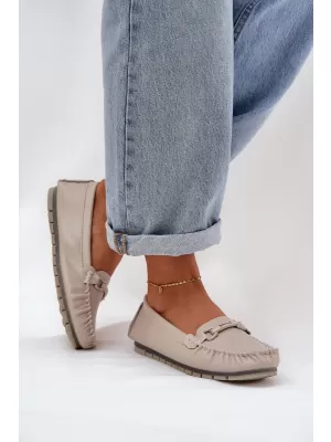 Damenmokassins S.BARSKI LR51-547 BEIGE