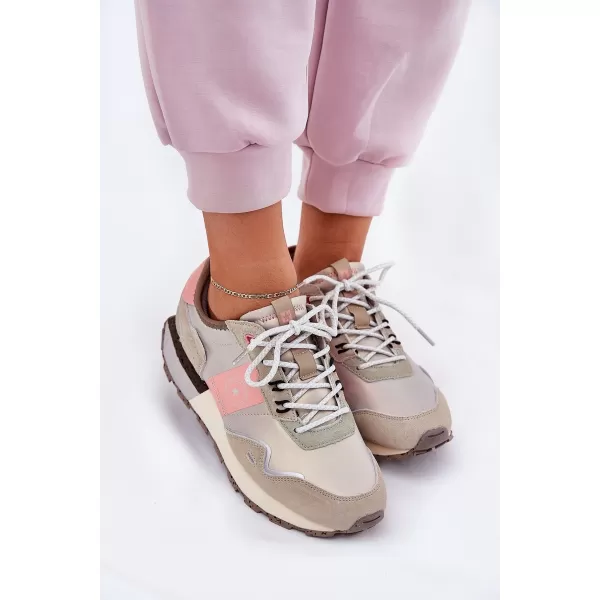  Damen-Sneaker BIG STAR RR274243 ROSA/GRAU Big Star Shoes 