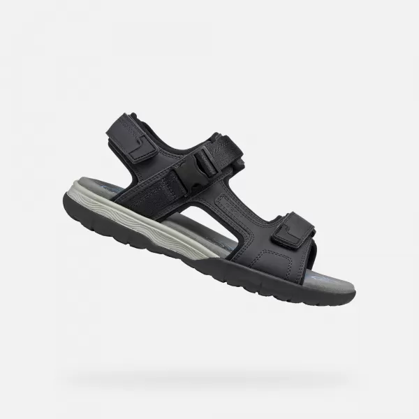  Herrensandalen GEOX SPHERICA EC5 G014391 SCHWARZ 