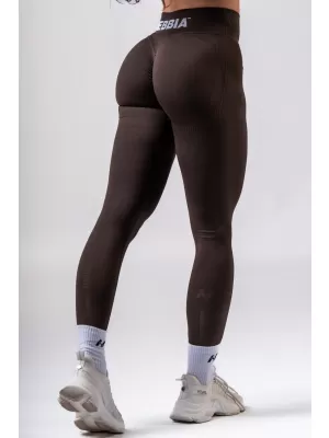 Push-up-Leggings mit hoher Taille POWER 888 DUNKELBRAUN Nebbia