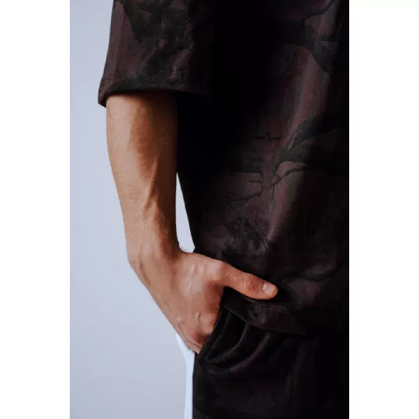  Übergroßes T-Shirt POWER 898 DARK BROWN CAMO Nebbia 