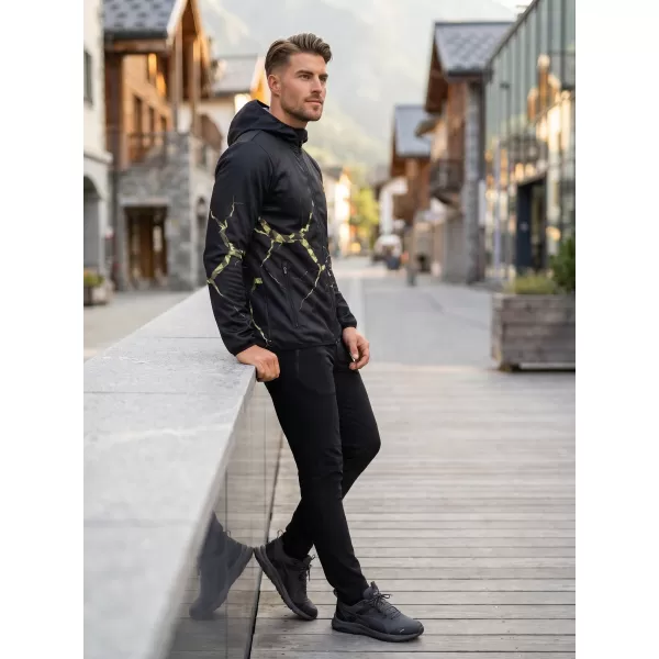  Premium-Softshelljacke für Herren ALTISPORT VOJ/ALM129JACK01 SCHWARZ/MILITÄRISCH 
