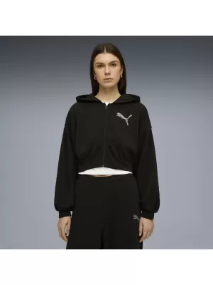 Damen-Sweatshirt PUMA ESS GRAPHIC BEDAZZLED HOODIE 635394_01 PUMA SCHWARZ