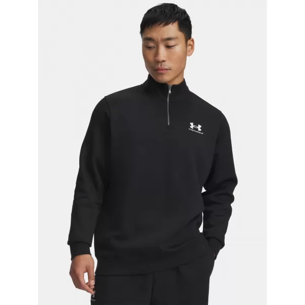  Herren-Sweatshirt UNDER ARMOUR ICON FLEECE 1/4 ZIP 6012710-001 SCHWARZ 