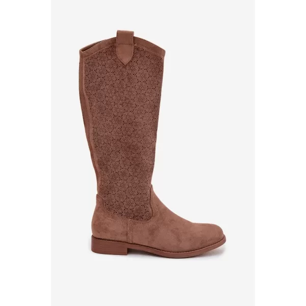  Damenstiefel S.BARSKI HY61-8022 KAFFEE 