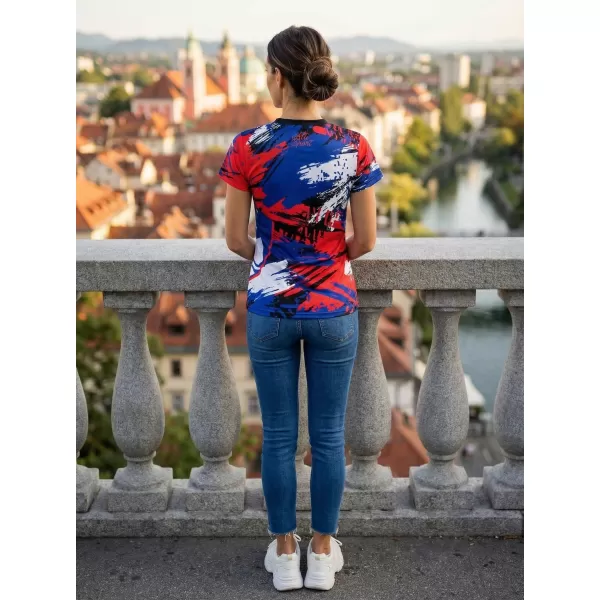  Premium-T-Shirt für Damen ALTISPORT VOJ/ALW036SI/TR01 STREIFEN 