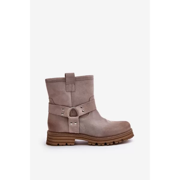  Damenschuhe mit Absatz BOTO CAPPUCINO 33658 VELOURS 
