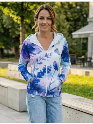 Hochwertiges Damen-Sweatshirt mit Reißverschluss ALTISPORT VOJ/ALW127MI02 BLAU/LILA