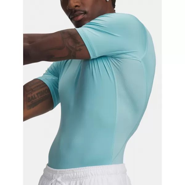  Herren-T-Shirt UNDER ARMOUR HG ARMOUR COMP SS 1361518-425 BLAU 