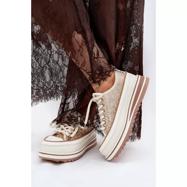  Damen-Sneaker S.BARSKI BF51-101 BEIGE 