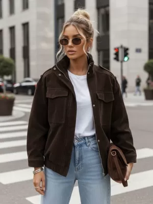 Damenjacke DSTREET TY5577 BRAUN