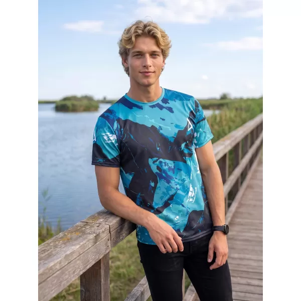 Premium-T-Shirt für Herren ALTISPORT VOJ/ALM131TR01 KEROSIN/SCHWARZ 