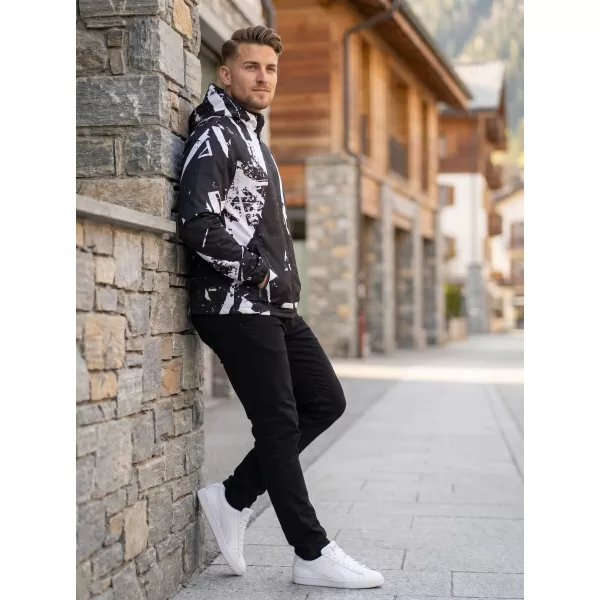  Premium-Softshelljacke für Herren ALTISPORT VOJ/ALM079JACK01 SCHWARZ UND WEIß 