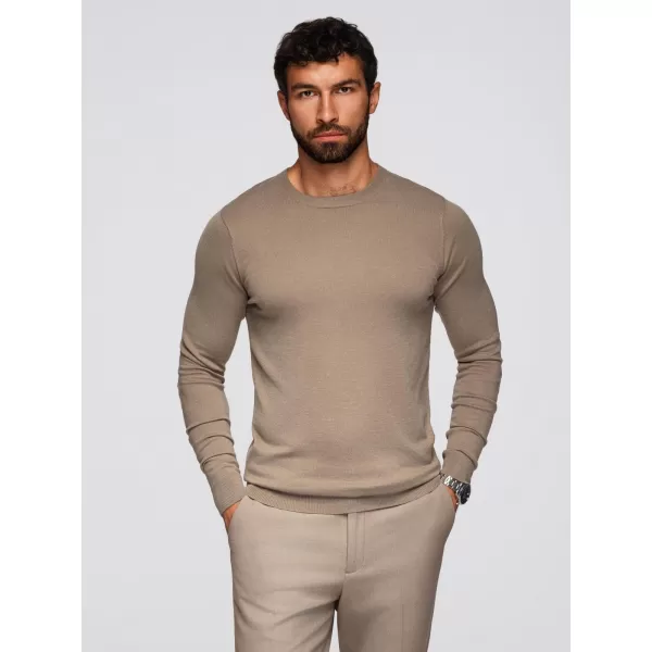  Herrenpullover OMBRE OM-SWBS-0106 DUNKELBEIGE 