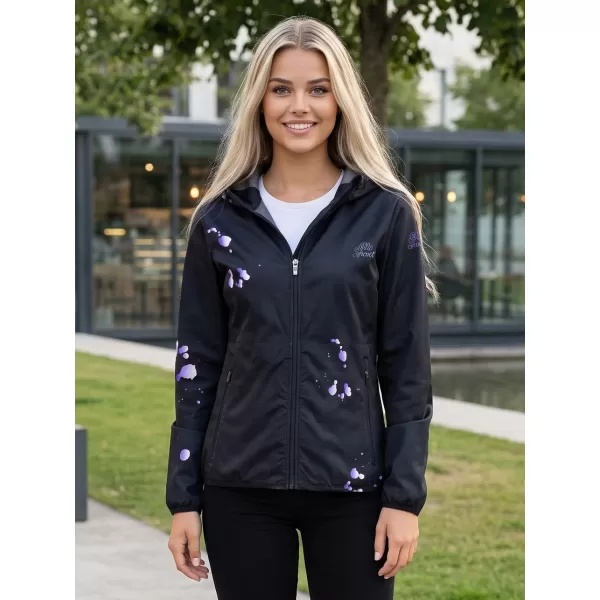  Premium-Softshelljacke für Damen ALTISPORT VOJ/ALW077JACK01 SCHWARZ/LILA 