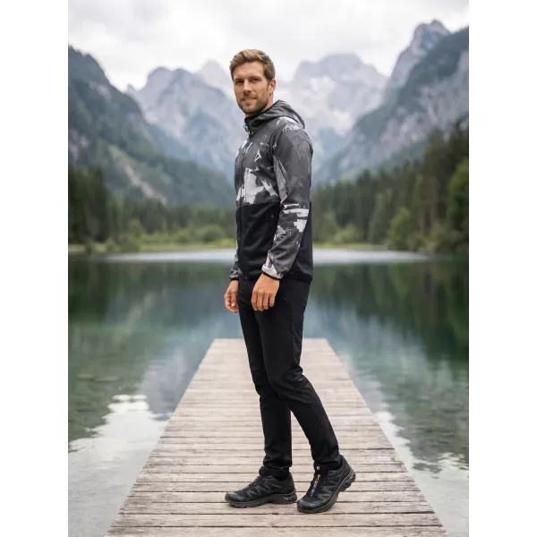  Premium-Softshelljacke für Herren ALTISPORT VOJ/ALM125JACK01 MASKE/SCHWARZ 