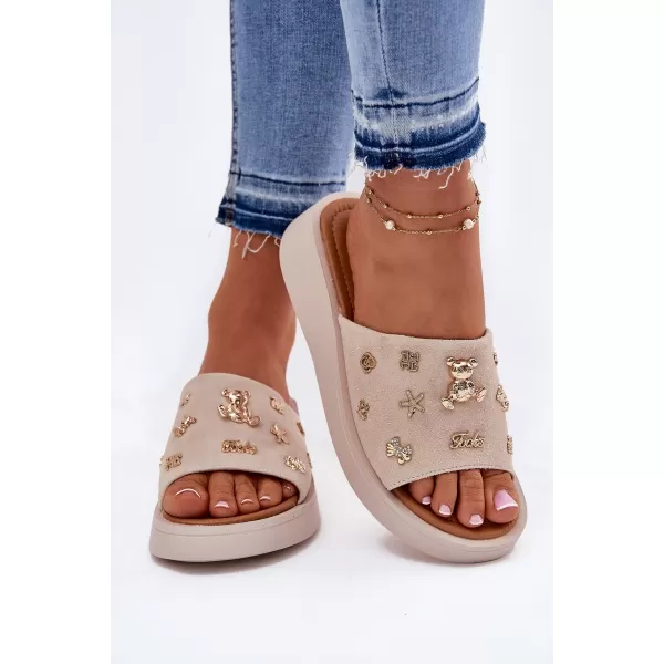  Damenhausschuhe VINCEZA 66741 BEIGE 