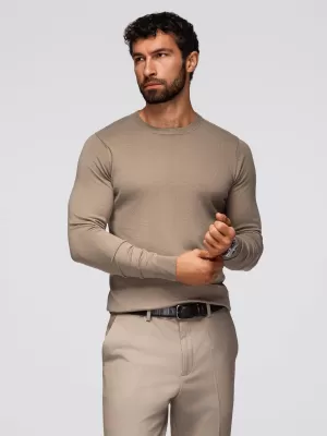 Herrenpullover OMBRE OM-SWBS-0106 DUNKELBEIGE