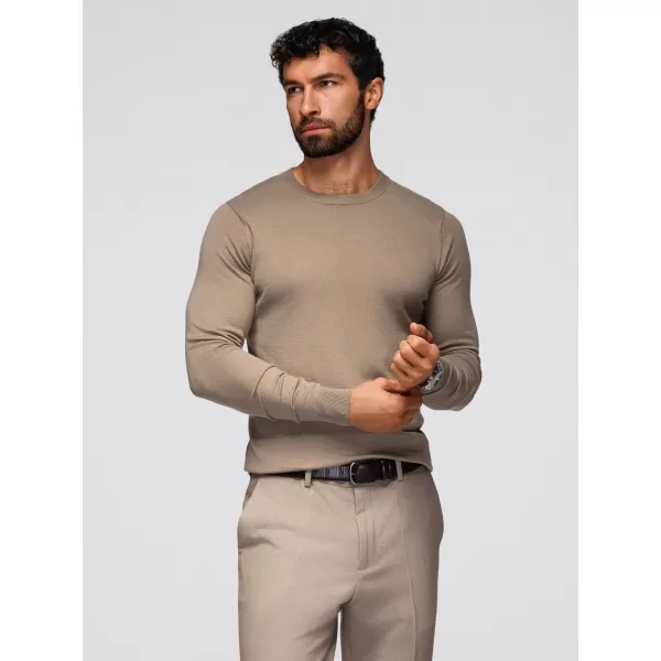  Herrenpullover OMBRE OM-SWBS-0106 DUNKELBEIGE 
