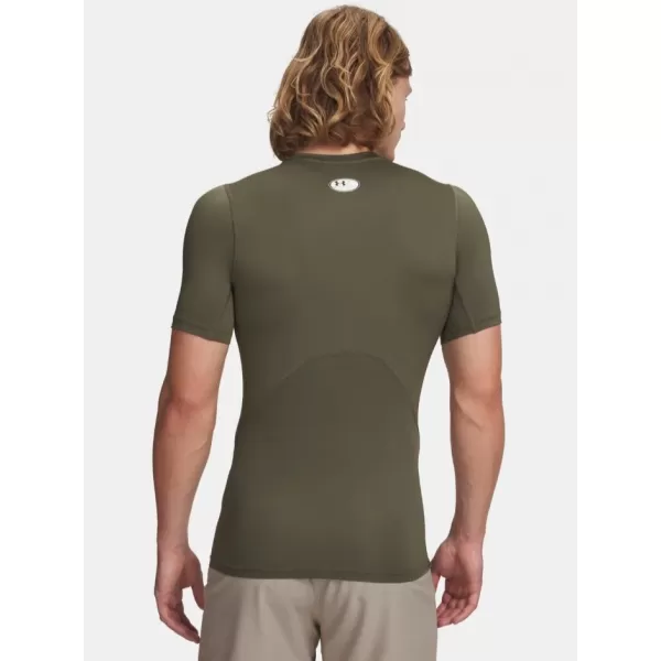  Herren-T-Shirt UNDER ARMOUR HG ARMOUR COMP SS 1361518-390 GRÜN 