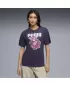 Damen-T-Shirt PUMA GRAPHICS RELAXED TEE BETTER 691908_64 TIEFE PFLAUME