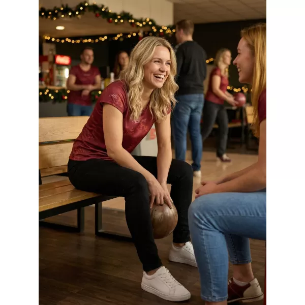  Premium-Weihnachts-T-Shirt für Damen ALTISPORT VOJ/ALWVN7TR06 ROT 