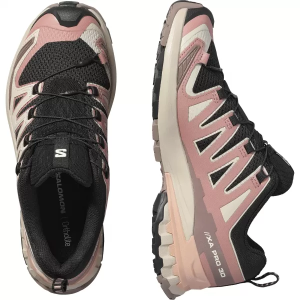  Damenschuhe SALOMON XA PRO 3D V9 W L47882800 SCHWARZ/WURZELHOLZ/MAHAGONI-ROSÉ 