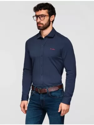 Herrenhemd OMBRE K697 MARINEBLAU