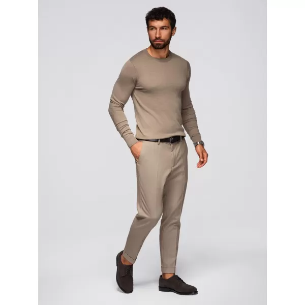  Herrenpullover OMBRE OM-SWBS-0106 DUNKELBEIGE 