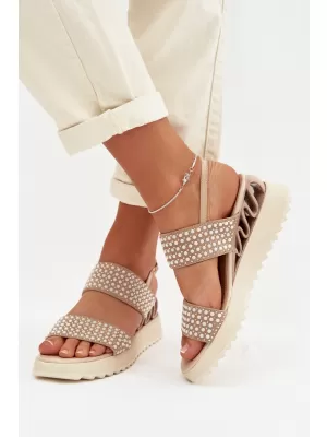 Damensandalen D&A CR61-3067 BEIGE