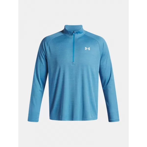  Herren-T-Shirt UNDER ARMOUR UA TECH TEXTURED 1/2 ZIP 1382797-453 BLAU 