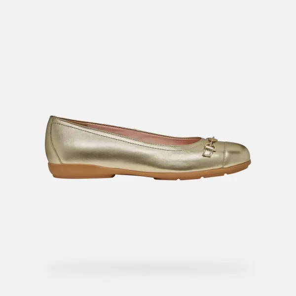  Ballerinas für Damen GEOX ANNYTAH G012969 GOLDEN 