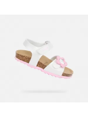 Sandalen für Mädchen GEOX CHALKI B552RD000NFC1000 WEIß