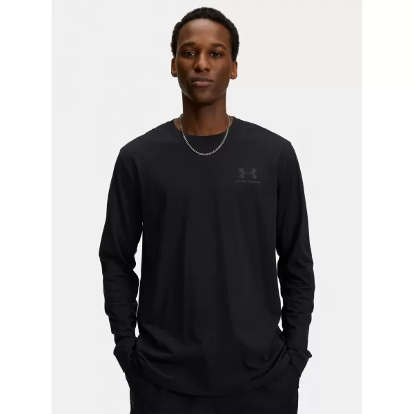  Herren-T-Shirt UNDER ARMOUR UA SPORTSTYLE LEFT CHEST LS 1329585-002 SCHWARZ 