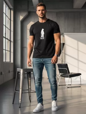 Herren-T-Shirt DSTREET NX062R SCHWARZ