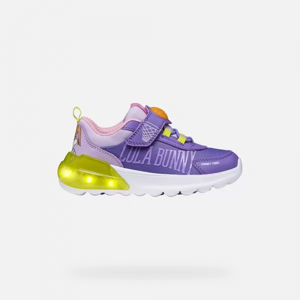  Mädchen-Sneaker GEOX ACTIVART ILLUMINUS J65LZA011CECN83A LILA 