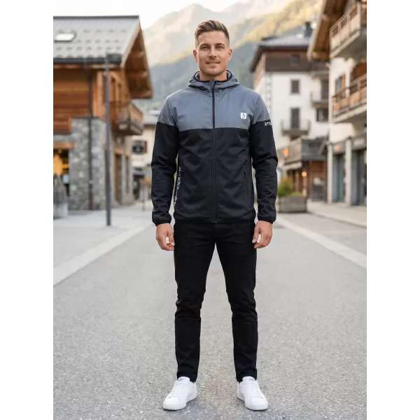  Premium-Softshelljacke für Herren ALTISPORT VOJ/ALM051JACK01 GRÄULICHES SCHWARZ 